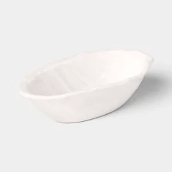 5 fl oz Stoneware Radicchio Dip Bowl White - Threshold™