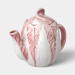 34 fl oz Stoneware Radicchio Teapot Pink - Threshold™