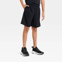 Boys' 'At the Knee' Active Mesh Shorts - All In Motion™ Black XL
