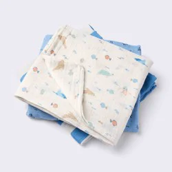 Muslin Swaddle Baby Blankets - Sea Life - 3pk - Cloud Island™