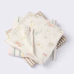 Muslin Swaddle Baby Blankets - Farm Friends - 3pk - Cloud Island™