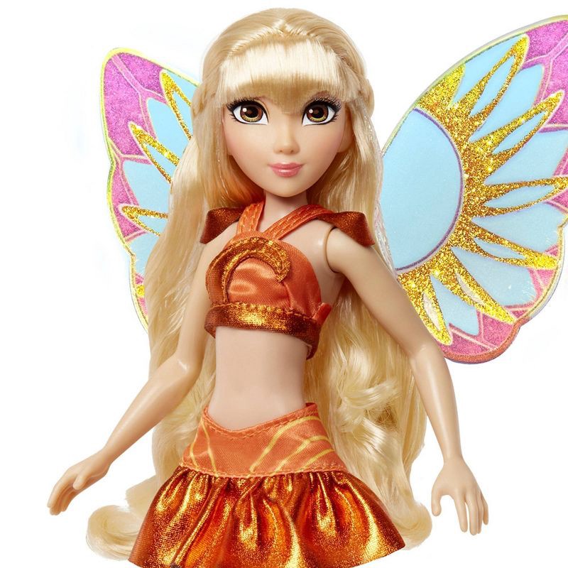 slide 5 of 10, Winx Club Stella Fairy 10.5" Fashion Doll with Glitter Outfit and Removable Wings, 1 ct