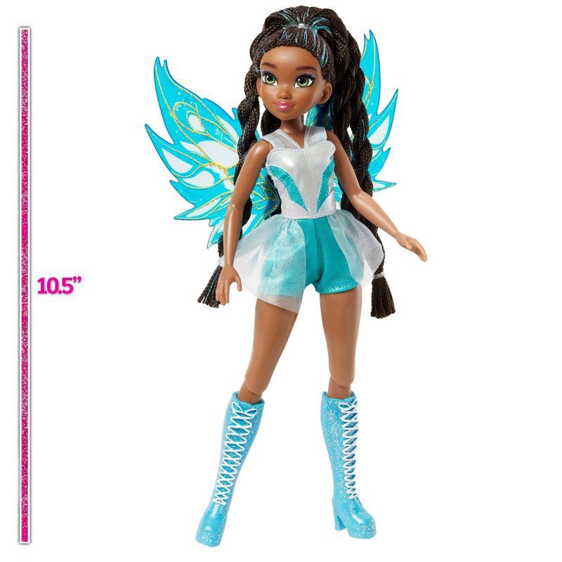 slide 3 of 10, Winx Club Aisha Fairy 10.5" Fashion Doll with Glitter Outfit and Removable Wings, 1 ct