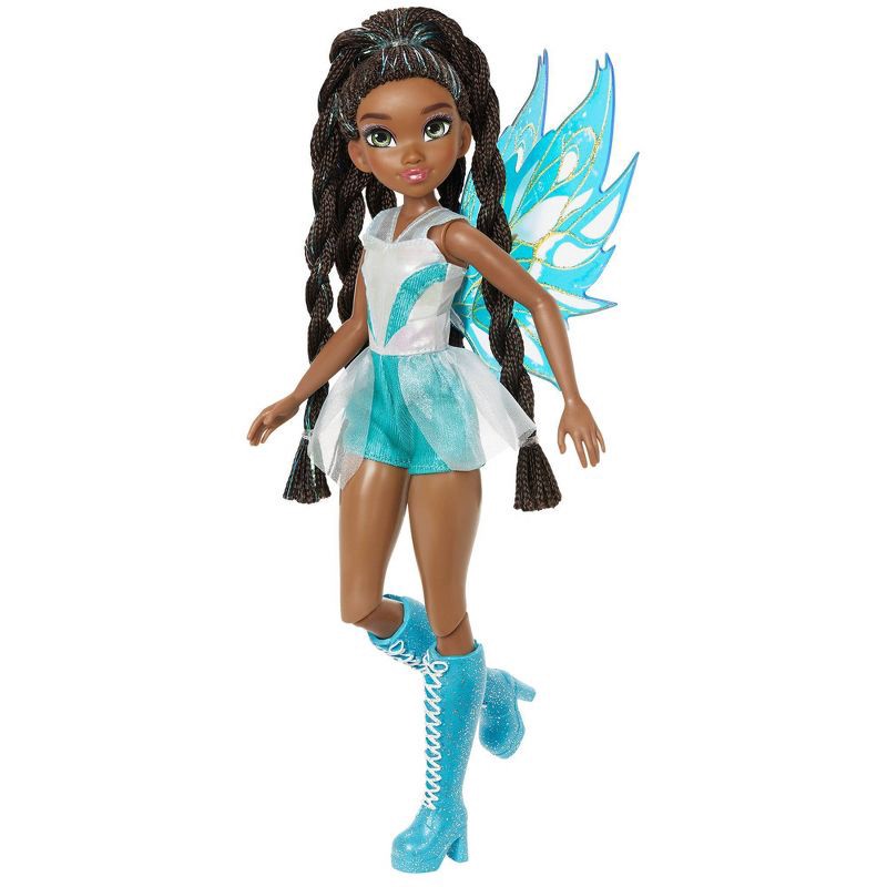 slide 4 of 10, Winx Club Aisha Fairy 10.5" Fashion Doll with Glitter Outfit and Removable Wings, 1 ct