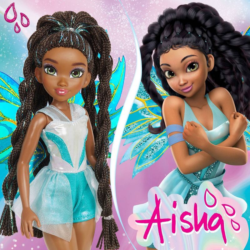 slide 10 of 10, Winx Club Aisha Fairy 10.5" Fashion Doll with Glitter Outfit and Removable Wings, 1 ct