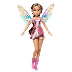 Winx Club Flora Fairy 10.5" Fashion Doll with Glitter Outfit and Removable Wings