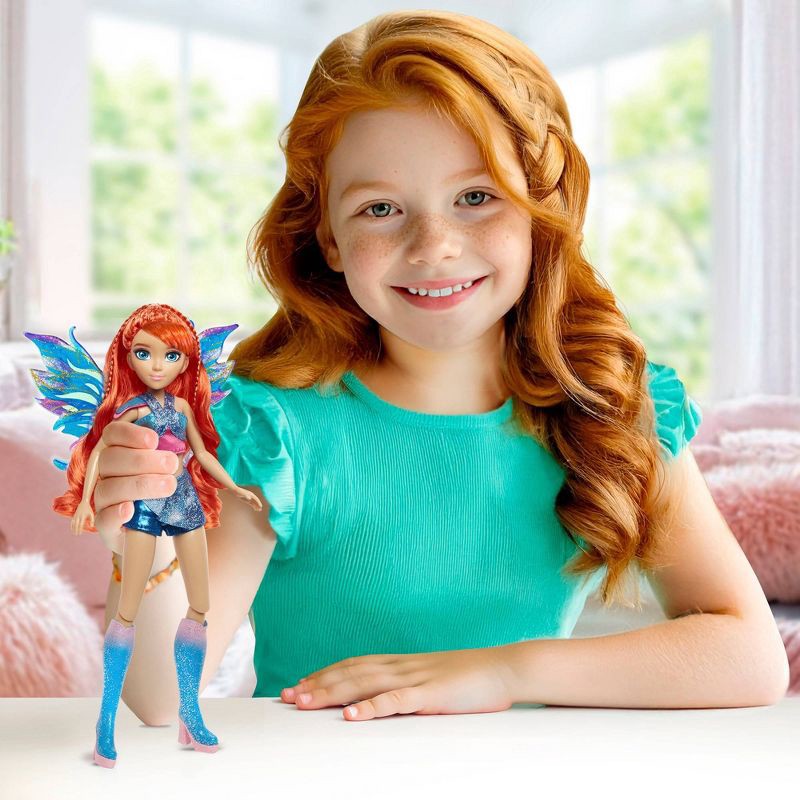 slide 2 of 10, Winx Club Bloom Fairy 10.5" Fashion Doll with Glitter Outfit and Removable Wings, 1 ct