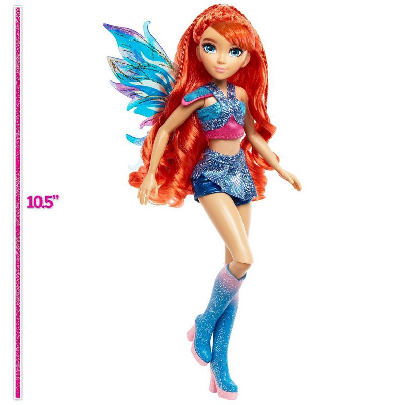 slide 3 of 10, Winx Club Bloom Fairy 10.5" Fashion Doll with Glitter Outfit and Removable Wings, 1 ct