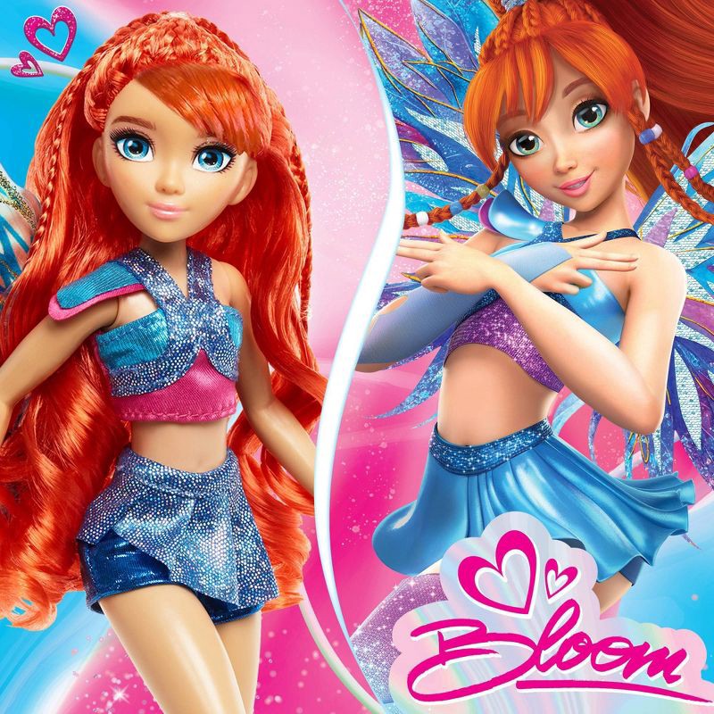 slide 10 of 10, Winx Club Bloom Fairy 10.5" Fashion Doll with Glitter Outfit and Removable Wings, 1 ct