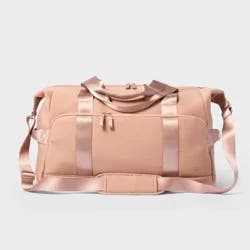 Faux Neoprene Weekender Bag Travel Carry On - All In Motion™ Mocha