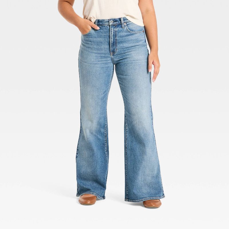 slide 4 of 5, Women's Highest-Rise 70's Flare Jeans - Universal Thread™ Medium Wash 16, 1 ct