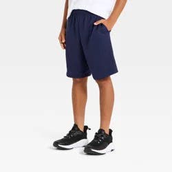 Boys' 'At the Knee' Active Mesh Shorts - All In Motion™ Navy Blue XS