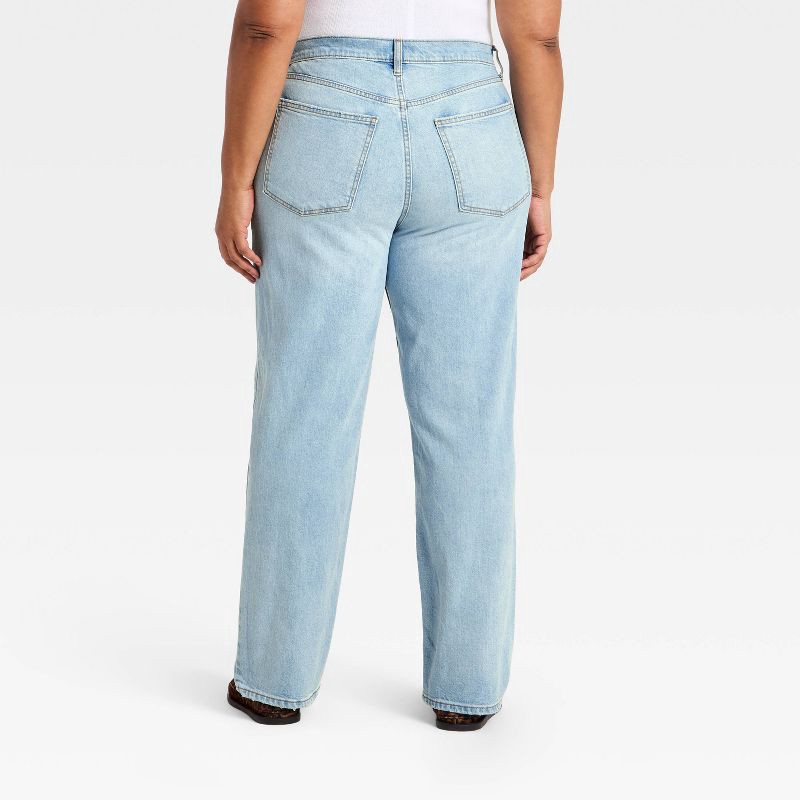 slide 4 of 6, Women's Highest-Rise Vintage Straight Jeans - Universal Thread™ Light Wash 2, 1 ct