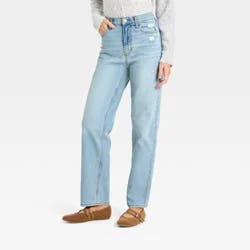 Women's Highest-Rise Vintage Straight Jeans - Universal Thread™ Light Wash 4