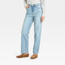 Women's Highest-Rise Vintage Straight Jeans - Universal Thread™ Light Wash 16