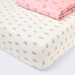 2pk Fitted Cotton Blend Jersey Crib Sheets - Paisley - Cloud Island™