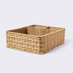 Woven Changing Table Organizer - Cloud Island™: Color, Paper Material, Decorative Storage Bins, 16" x 13" x 5"