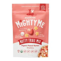 Mission MightyMe Toddler Organic Peanut Butter & Strawberry Nutty Trail Mix - 1.5oz: Kosher, Gluten-Free, Non-GMO, Ready to Eat