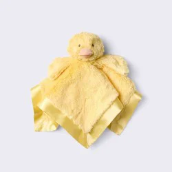 Plush Security Blanket - Duck - Cloud Island™: Yellow, Recycled Polyester, Animals Pattern, 14" x 14"