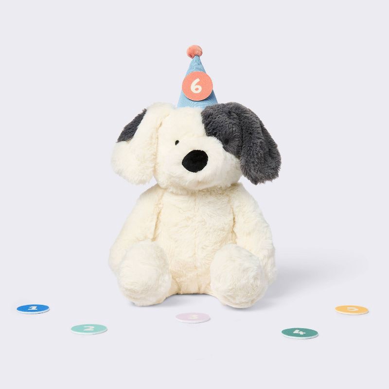 slide 1 of 5, Milestone Plush - Dog - 7pc - Cloud Island™, 7 ct