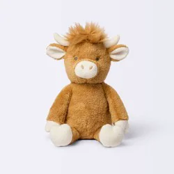 Highland Cow Plush Stuffed Animal - Brown - Cloud Island™: Farm Animals Theme, 10" Height, 0.26 lbs