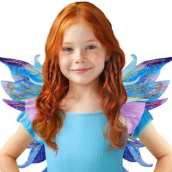 Winx Club Bloom's Fairy Wings Dress-Up Costume for Kids - Adjustable 20" Play Wings with Glitter Details