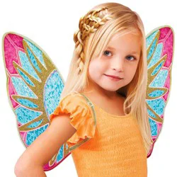 Winx Club Bloom's Stella Wings Dress-Up Costume for Kids - Adjustable 20" Play Wings with Glitter Details