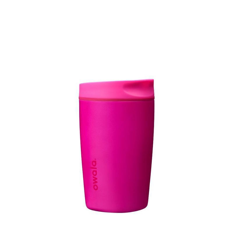 slide 1 of 6, Owala 12 fl oz Stainless Steel SmoothSip Slider Ceramic Lined Travel Mug - Read My Lips, 12 fl oz