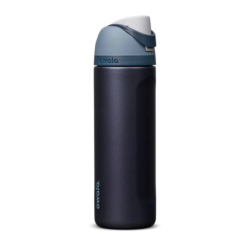 slide 1 of 5, Owala 24 fl oz Stainless Steel FreeSip Water Bottle - Blue Steel, 24 fl oz