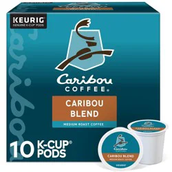 Caribou Coffee Caribou Blend Medium Roast Coffee Keurig K-Cup Coffee Pods - 10ct