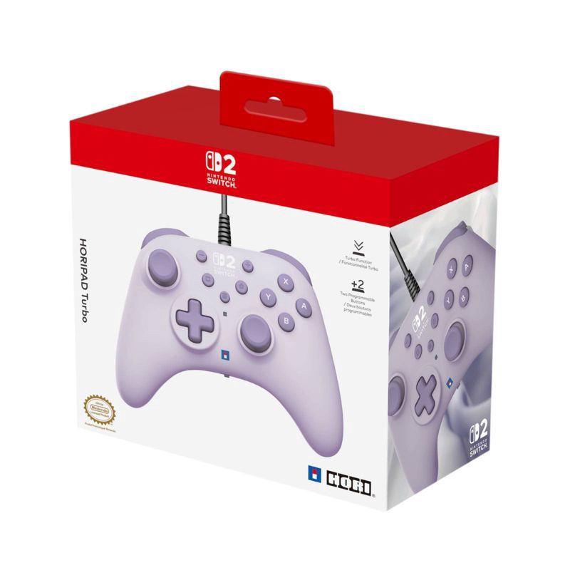 slide 3 of 3, Hori Horipad Turbo Gaming Controller for Nintendo Switch 2 - Cozy Lavender, 1 ct