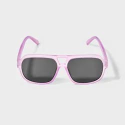 Girls' Plastic Aviator Sunglasses - art class™ Purple