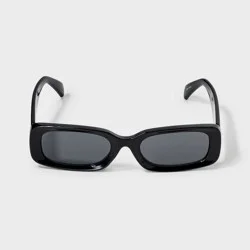 Girls' Slim Rectangle Sunglasses - art class™ Black