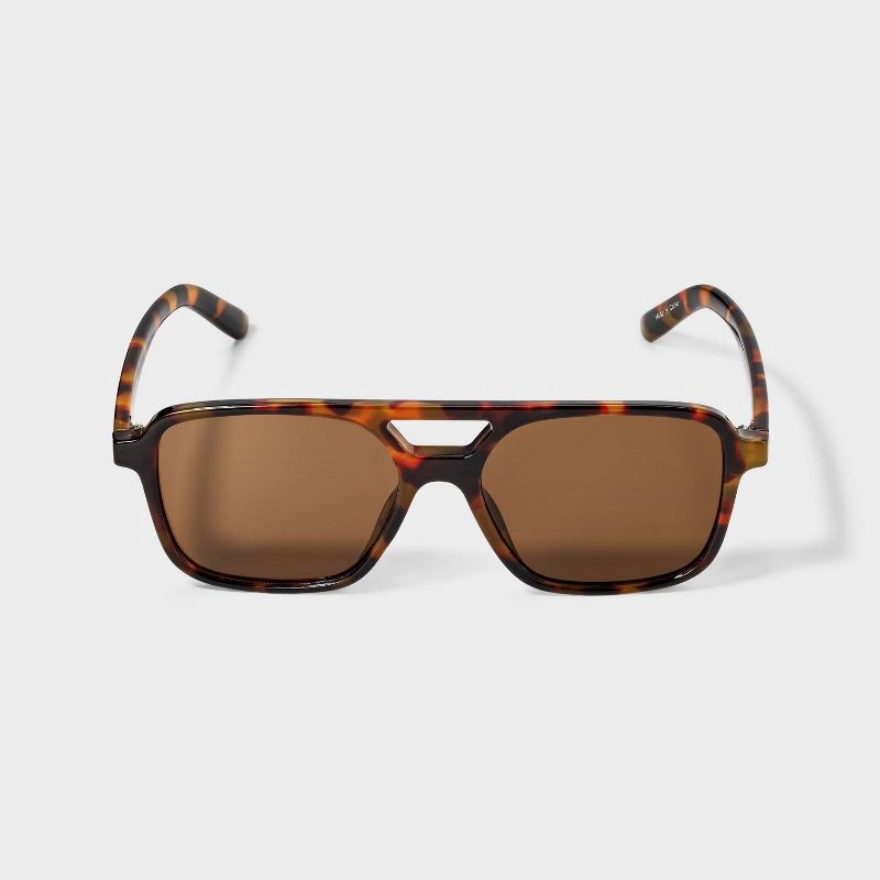 slide 1 of 2, Girls' Plastic Tortoise Aviator Sunglasses - art class™, 1 ct