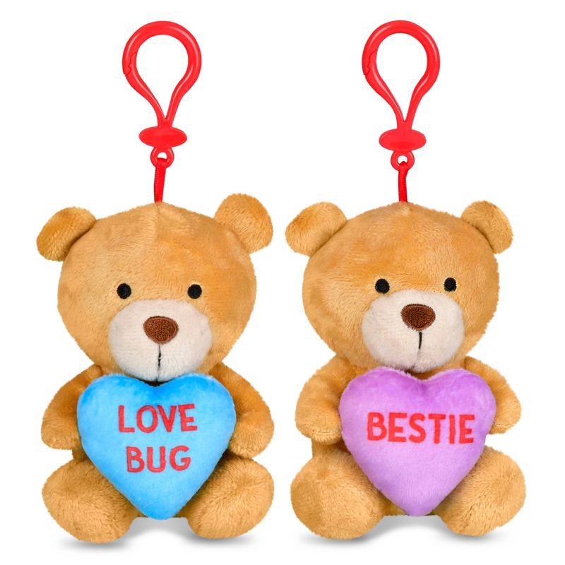 slide 4 of 7, Iscream Sweethearts Valentine Keychain Stuffed Animal, 1 ct