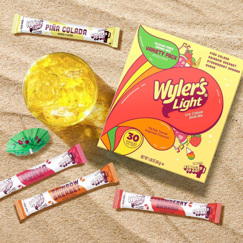 slide 2 of 6, Wyler's Light Watertok Island Variety Sugar Free Drink Mix - 30ct, 30 ct