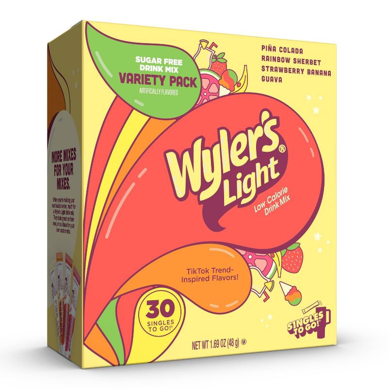 slide 1 of 6, Wyler's Light Watertok Island Variety Sugar Free Drink Mix - 30ct, 30 ct