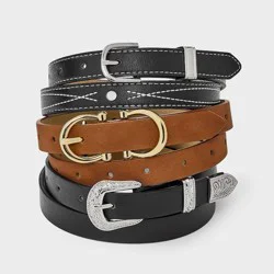 Western Belts Multipack 3pc - Universal Thread™ XL