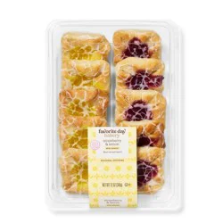 Strawberry and Lemon Mini Danishes - 12oz - Favorite Day™
