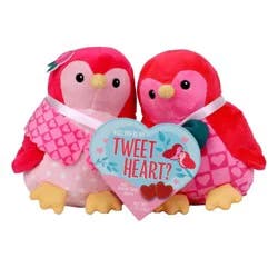 Frankford Love Birds Date Night Plush with Gummy Hearts Valentine Candy - 1oz