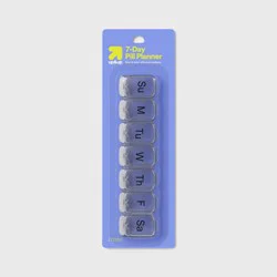 Weekly 7-Day Pill Planner Simple Push Button Case - up&up™