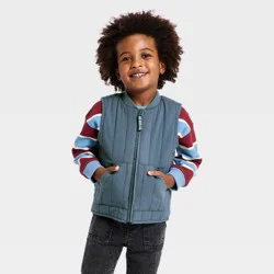 Toddler Boys' Puffer Vest - Cat & Jack™ Gray 18M