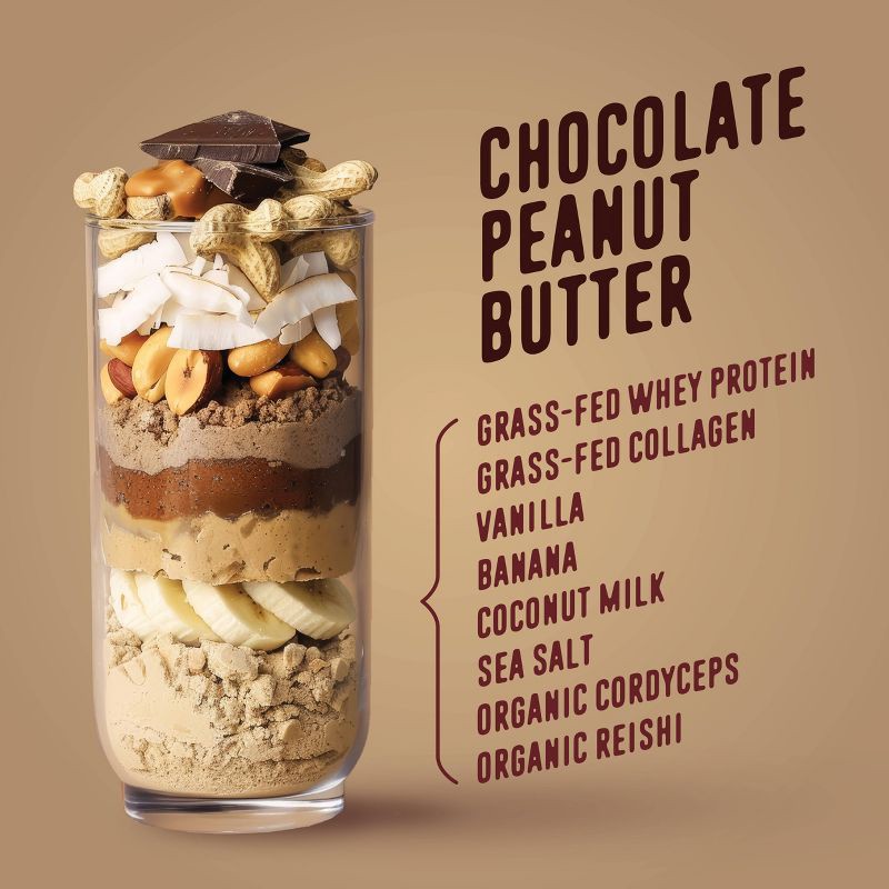 slide 4 of 7, FlavCity Single Serve Protein Smoothie Powder - Chocolate Peanut Butter - 46gms, 1 ct