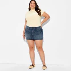 Women's Mini Denim Skirt - Wild Fable™ Blue Denim 17