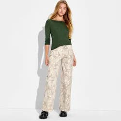 Women's Low-Rise Baggy Jeans - Wild Fable™ Gray Camouflage 8