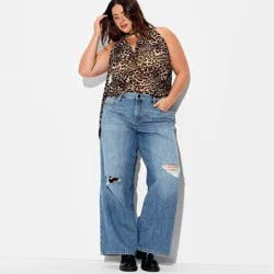 Women's Low-Rise Baggy Jeans - Wild Fable™ Dark Wash 17