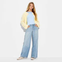 Women's Low-Rise Baggy Jeans - Wild Fable™ Blue Denim 00
