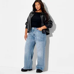 Women's Low-Rise Baggy Jeans - Wild Fable™ Light Wash 17