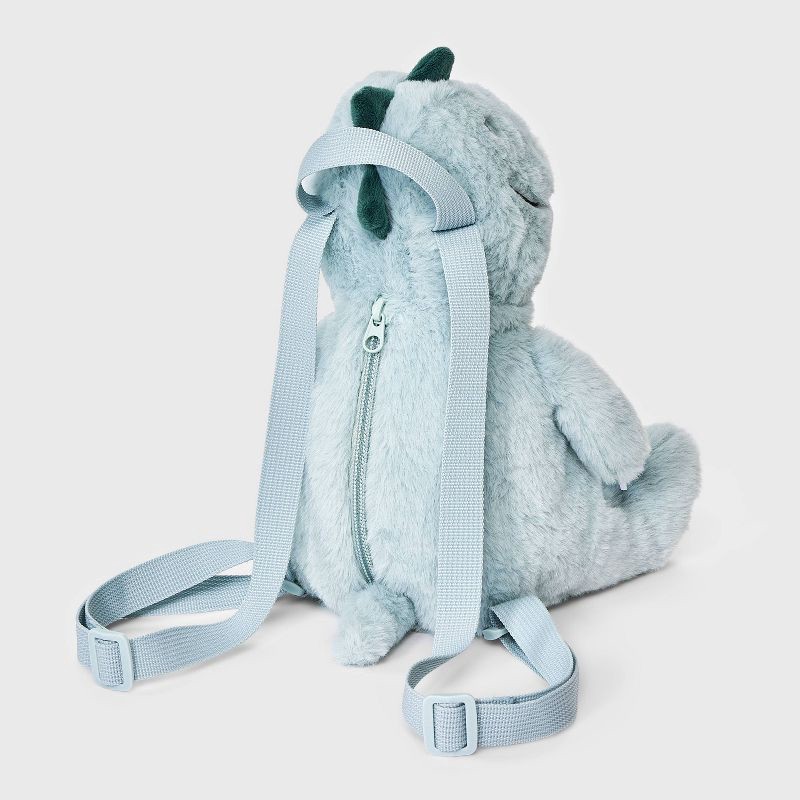 slide 2 of 4, Toddler Dino Plush Backpack - Cat & Jack™ Green, 1 ct