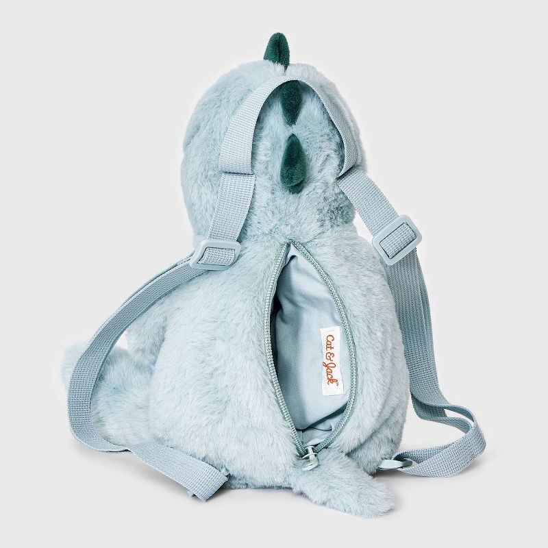 slide 3 of 4, Toddler Dino Plush Backpack - Cat & Jack™ Green, 1 ct